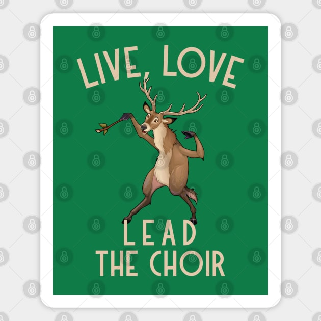 Funny Choir Leader Moose Magnet by DeliriousSteve